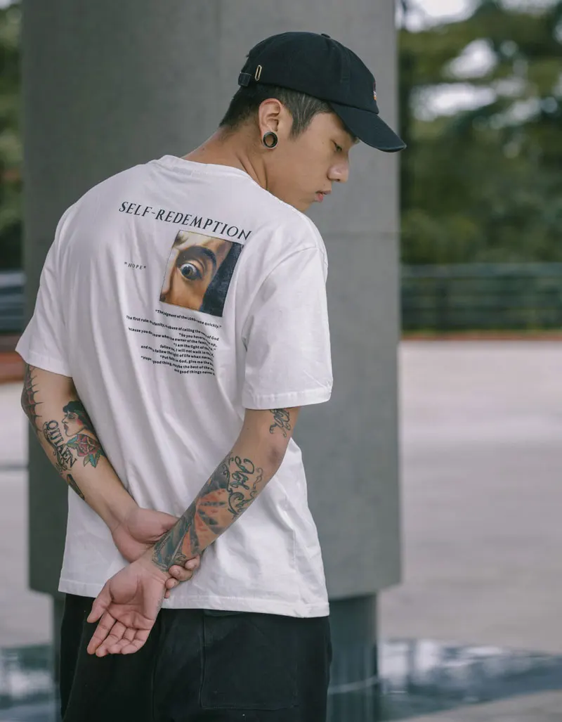 Self Redemption Patchwork Printed T-Shirt 2