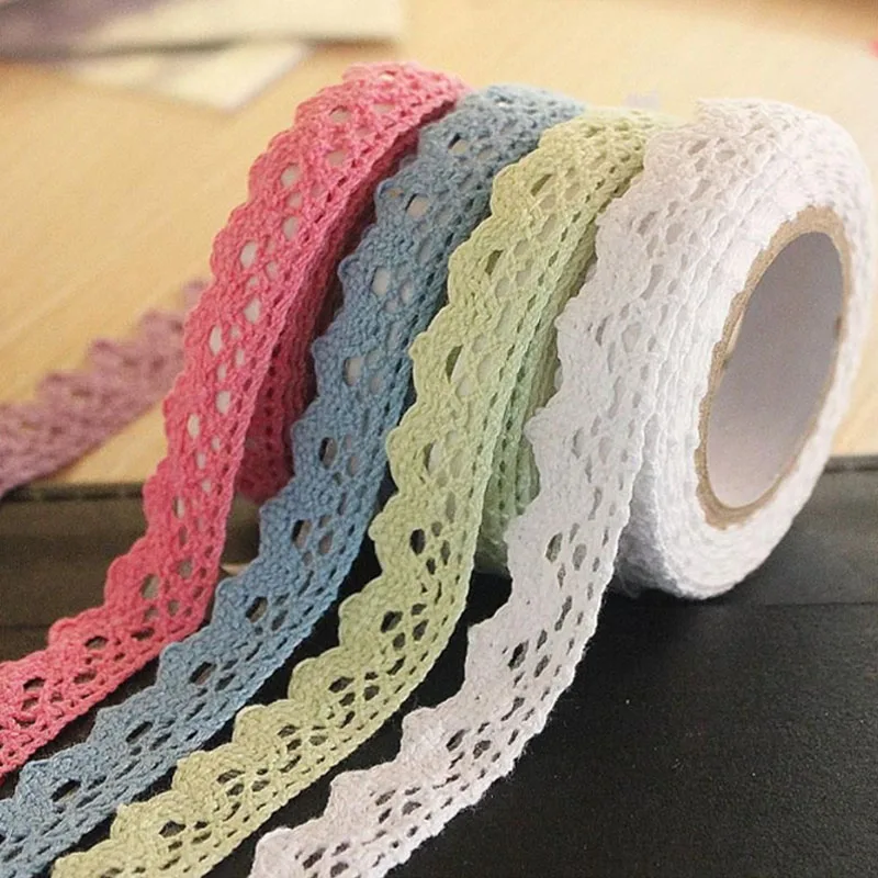 1pc Lace Tape Decoration Roll Candy Colors Self Adhesive Sticky Paper Masking Tapes DIY Scrapbook
1pc Lace Tape Decoration Roll Candy Colors Self Adhesive Sticky Paper Masking Tapes DIY Scrapbook