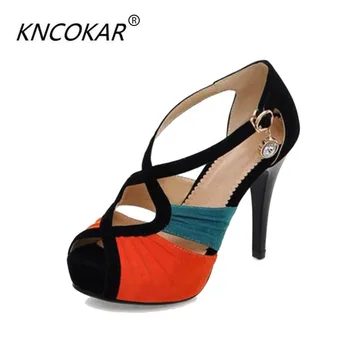 KNCOKAR summer of 2018 the new diamond color matching sandals fine with waterproof super fish mouth high-heeled shoes fashion
KNCOKAR summer of 2018 the new diamond color matching sandals fine with waterproof super fish mouth high-heeled shoes fashion