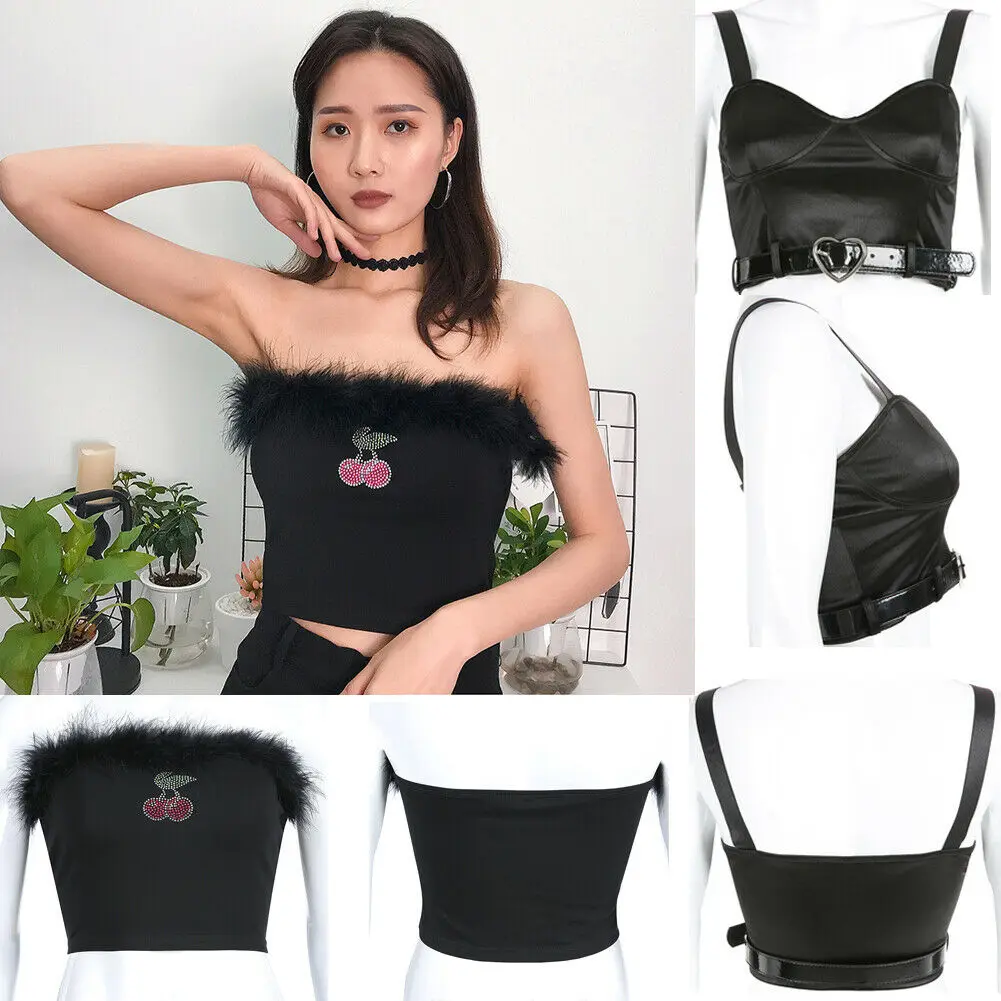 2019 Women Cherry Diamond Summer Vest Plush Embroider Casual Off Shoulder Strapless Tank Top Vests Sleeveless Crop Tops
2019 Women Cherry Diamond Summer Vest Plush Embroider Casual Off Shoulder Strapless Tank Top Vests Sleeveless Crop Tops