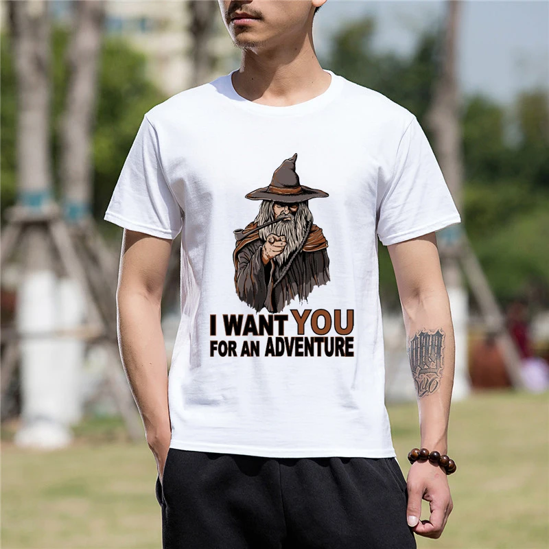 New Fashion Men Clothes Short Sleeve Tshirt Natural Cotton Lord Of The Rings Gandalf Printed Funny T Shirt Men
New Fashion Men Clothes Short Sleeve Tshirt Natural Cotton Lord Of The Rings Gandalf Printed Funny T Shirt Men