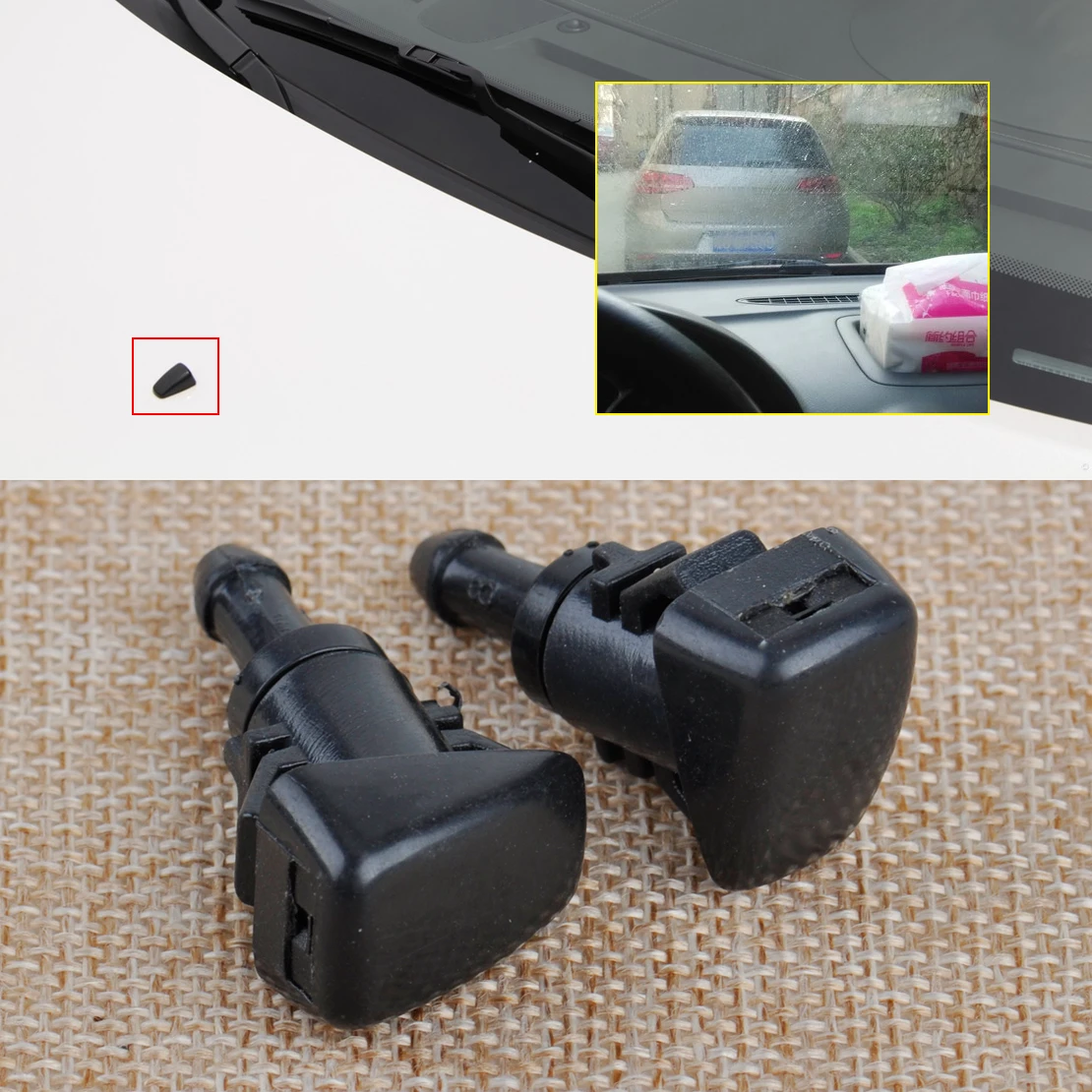 CITALL 2X Windshield Washer Wiper Water Spray Nozzle For Chrysler 300 PT Cruiser Dodge Charger Grand Caravan Jeep Compass 2 hole
CITALL 2X Windshield Washer Wiper Water Spray Nozzle For Chrysler 300 PT Cruiser Dodge Charger Grand Caravan Jeep Compass 2 hole