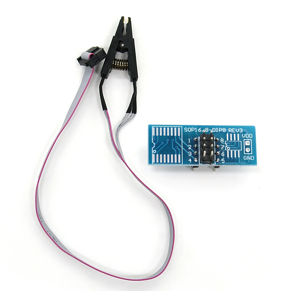 High quality SOIC8 SOP8 Test Clip For EEPROM 93CXX/25CXX/24CXX in-circuit programming on USB Programmer TL866CS TL866A EZP2010
High quality SOIC8 SOP8 Test Clip For EEPROM 93CXX/25CXX/24CXX in-circuit programming on USB Programmer TL866CS TL866A EZP2010