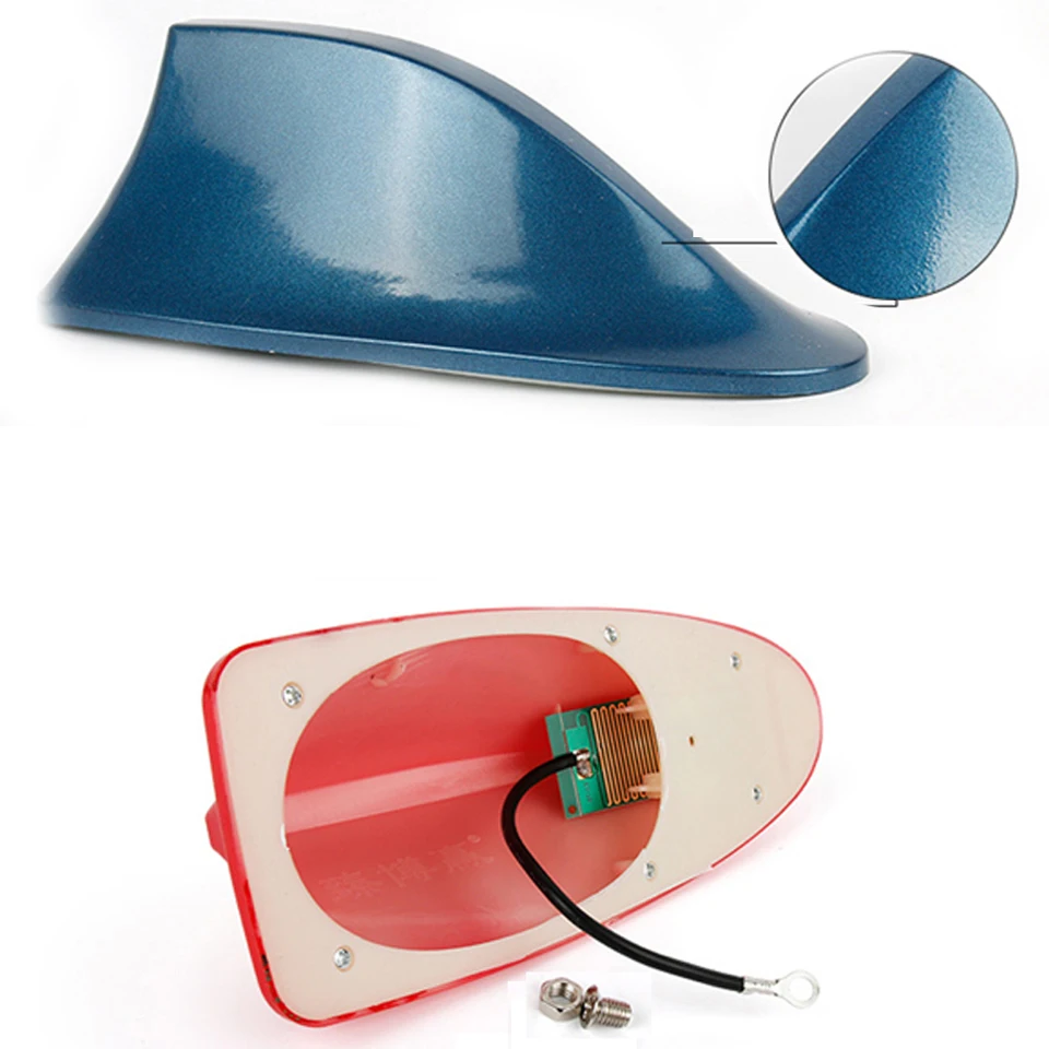 Kebidumei Car Auto Roof FM Shark Fin Antenna Special Car Radio FM Signal Aerials Antenna for BMW VW Ford Polo Car Styling