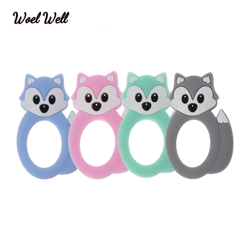 Woel Well 1pcs Fox Teether Cartoon Silicone Beads Baby Teethers Food Grade Teething Toys BPA Free Nurse Gift
Woel Well 1pcs Fox Teether Cartoon Silicone Beads Baby Teethers Food Grade Teething Toys BPA Free Nurse Gift
