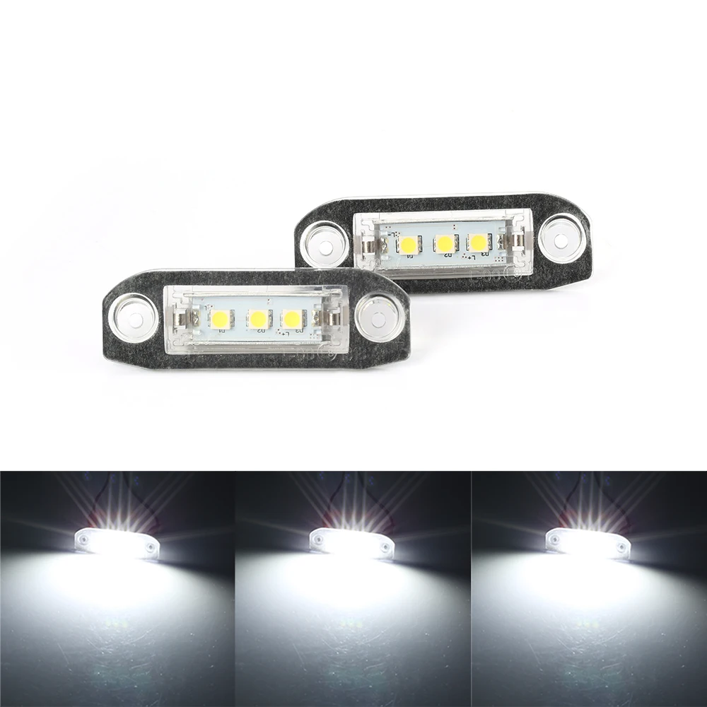 Blue-Yan 2Pcs Number Plate Lights Bulbs CanBus LED License Plate Lamps for Volvo S80 XC90 S40 V60 XC60 S60 C70 V50 XC70 V70