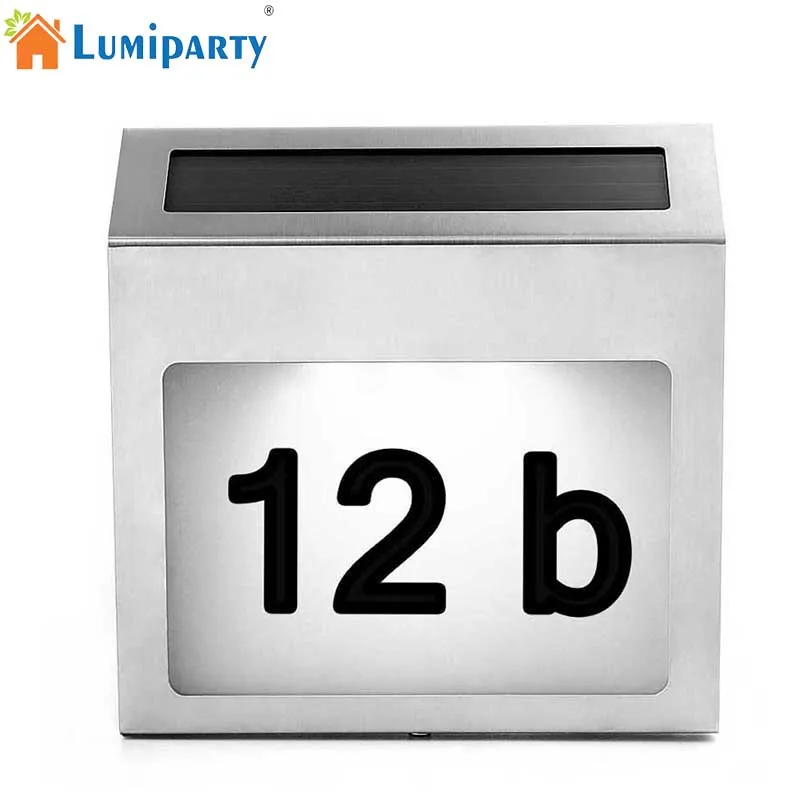LumiParty Fashion Solar Powered House Number Night Light Doorplate Waterproof Stainless Steel LED Sign Wall Light
LumiParty Fashion Solar Powered House Number Night Light Doorplate Waterproof Stainless Steel LED Sign Wall Light