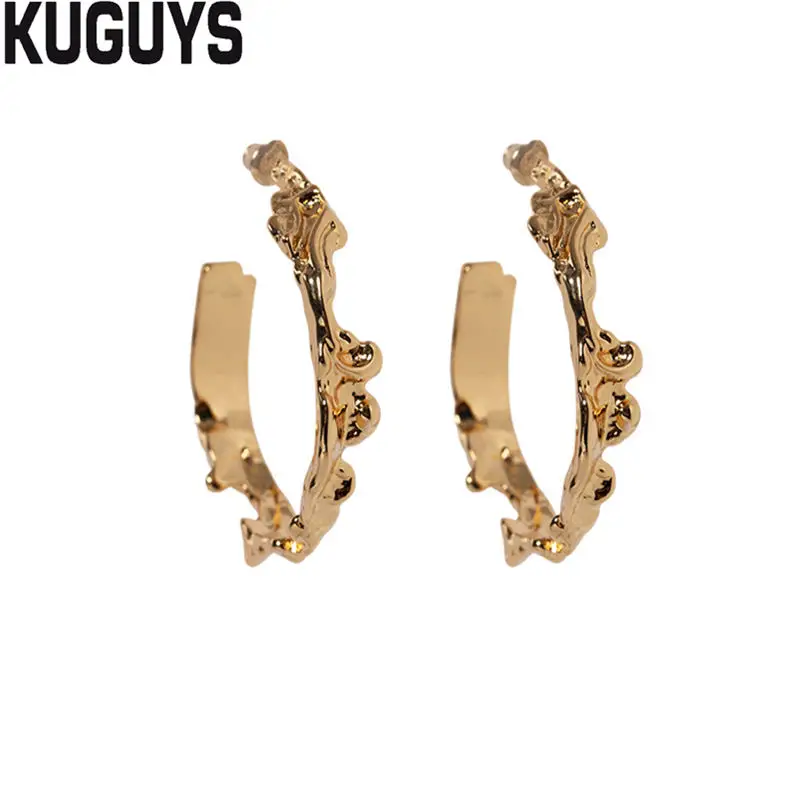 KUGUYS Vintage Gold Round Earrings for Womens Trendy Jewelry Hyperbole Embossment Rock Hoop Earring Party Accessories Gift
KUGUYS Vintage Gold Round Earrings for Womens Trendy Jewelry Hyperbole Embossment Rock Hoop Earring Party Accessories Gift