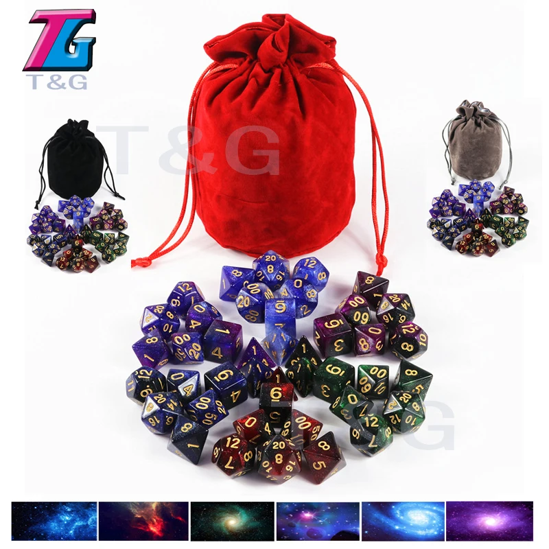 Top Quality Galaxy Dice 6sets 7 Pieces Role Playing Game Table Boardgame Man Gift Christmas
Top Quality Galaxy Dice 6sets 7 Pieces Role Playing Game Table Boardgame Man Gift Christmas