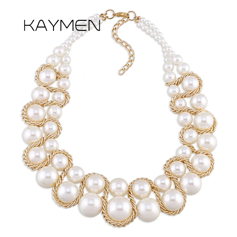 New Fashion Women's Pearl Necklace for wedding party golden chains stands chokers statement necklace jewelry 1348
New Fashion Women's Pearl Necklace for wedding party golden chains stands chokers statement necklace jewelry 1348