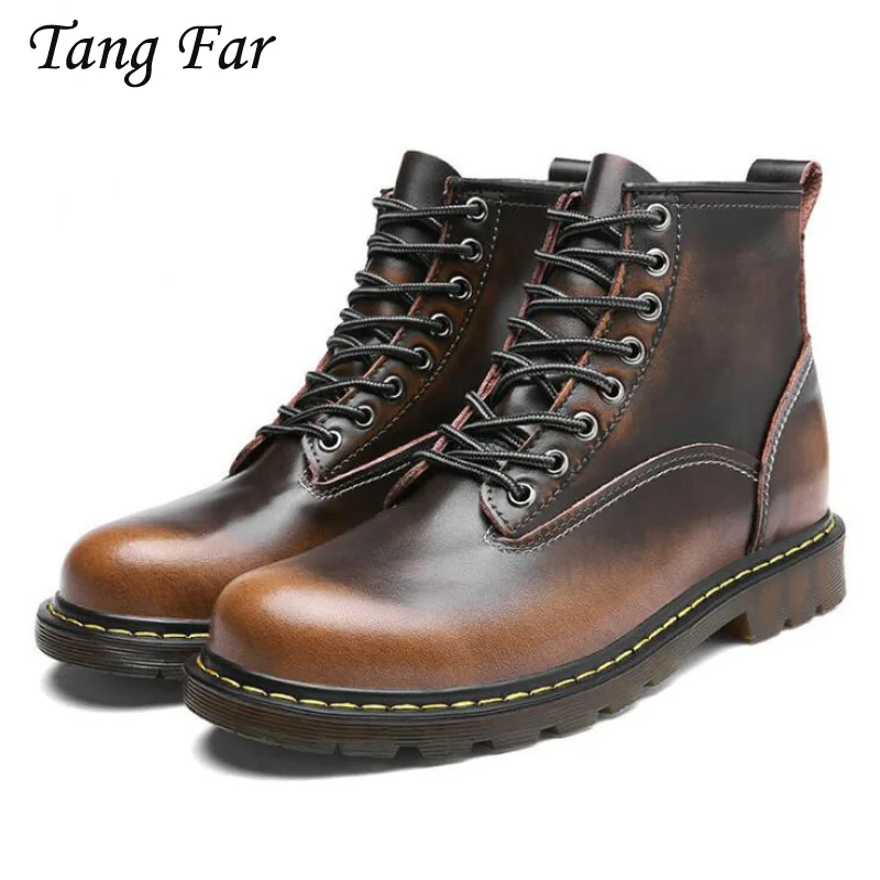 Genuine Leather Men Waterproof Boots Winter Working Boots Fur Snow Shoes Bronze Vintage Oxford Ankle Boots High Quality
Genuine Leather Men Waterproof Boots Winter Working Boots Fur Snow Shoes Bronze Vintage Oxford Ankle Boots High Quality
