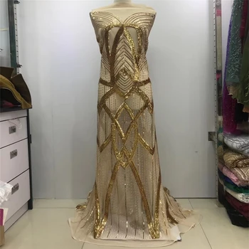 Tollola 2019 Hot Sale Gold Embroidered African Lace Fabric High Quality With Sequins French Net Guipure Lace Fabrics For Wedding
Tollola 2019 Hot Sale Gold Embroidered African Lace Fabric High Quality With Sequins French Net Guipure Lace Fabrics For Wedding