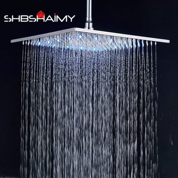 16 Inches Nickle Brushed Rainfall Shower Head LED Colors Rainfall Shower Heads Over head Sprayer
16 Inches Nickle Brushed Rainfall Shower Head LED Colors Rainfall Shower Heads Over head Sprayer