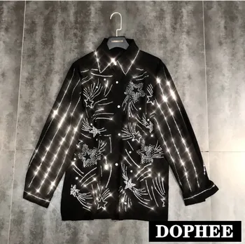 2019 New Arrival Spring Star Vertical Drill Strip Black Blouses Shirt Women Female Blusas Girl Long Sleeve Chiffon Blouse
2019 New Arrival Spring Star Vertical Drill Strip Black Blouses Shirt Women Female Blusas Girl Long Sleeve Chiffon Blouse