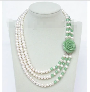 fine quality jewelry Genuine 8mm 3row round white freshwater pearls green gem necklace e122 Bridal Wedding word -jewelry
fine quality jewelry Genuine 8mm 3row round white freshwater pearls green gem necklace e122 Bridal Wedding word -jewelry