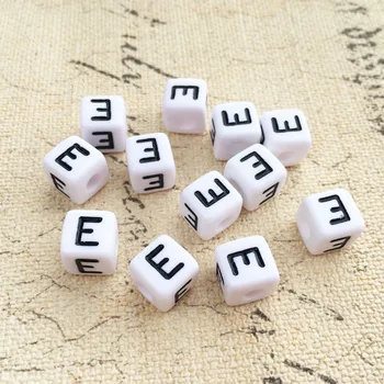 Mini Order 100PCS/Lot 10*10MM Cube Acrylic Letter Beads Black E Printing Square White Alphabet Initial Name Bracelet Beads
Mini Order 100PCS/Lot 10*10MM Cube Acrylic Letter Beads Black E Printing Square White Alphabet Initial Name Bracelet Beads