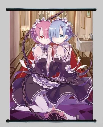 Аниме Re Life in a other world от zero Rem плакат в рулоне 40x60 см | Дом и сад