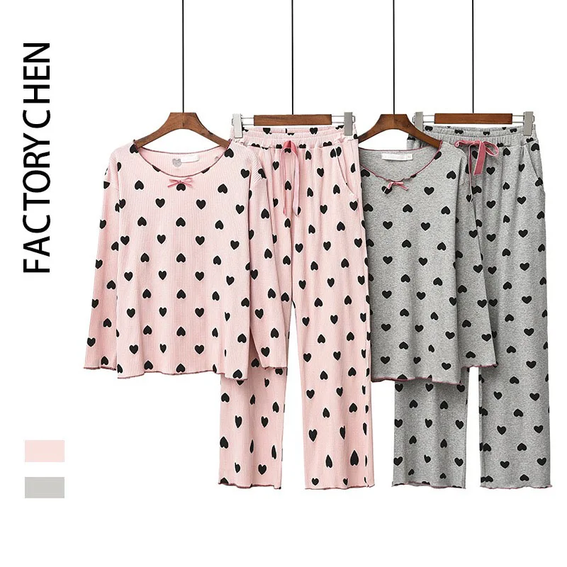 2019 Summer New Ladies Sweet Heart Printed Round Neck Women Pajamas Set Full Sleeve+Pants 2Pcs Homewear Set Casual Wear
2019 Summer New Ladies Sweet Heart Printed Round Neck Women Pajamas Set Full Sleeve+Pants 2Pcs Homewear Set Casual Wear