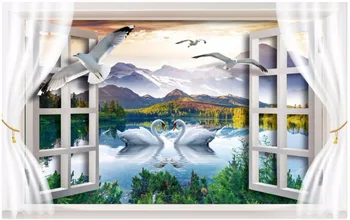 Custom photo 3d room wallpaper Non-woven mural Swan lake scenery window 3d wall murals wallpaper for walls 3 d painting
Custom photo 3d room wallpaper Non-woven mural Swan lake scenery window 3d wall murals wallpaper for walls 3 d painting