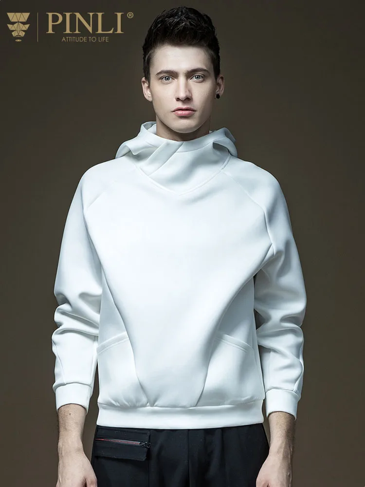Moletom Moleton Masculino топ из ацетата цельный Pinli изделие простой чистый цвет Мужское