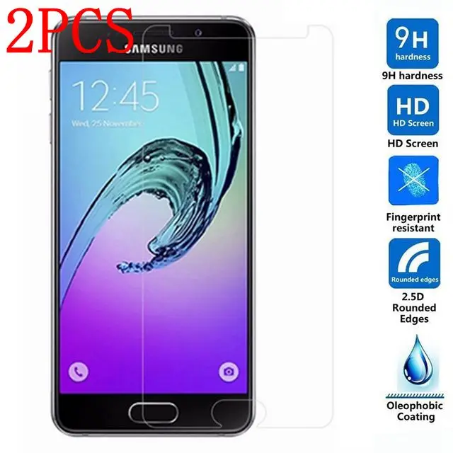 2PCS Tempered Glass For Samsung Galaxy A3 2017 Screen Protector protective film SM-A320 A320F | Мобильные телефоны и