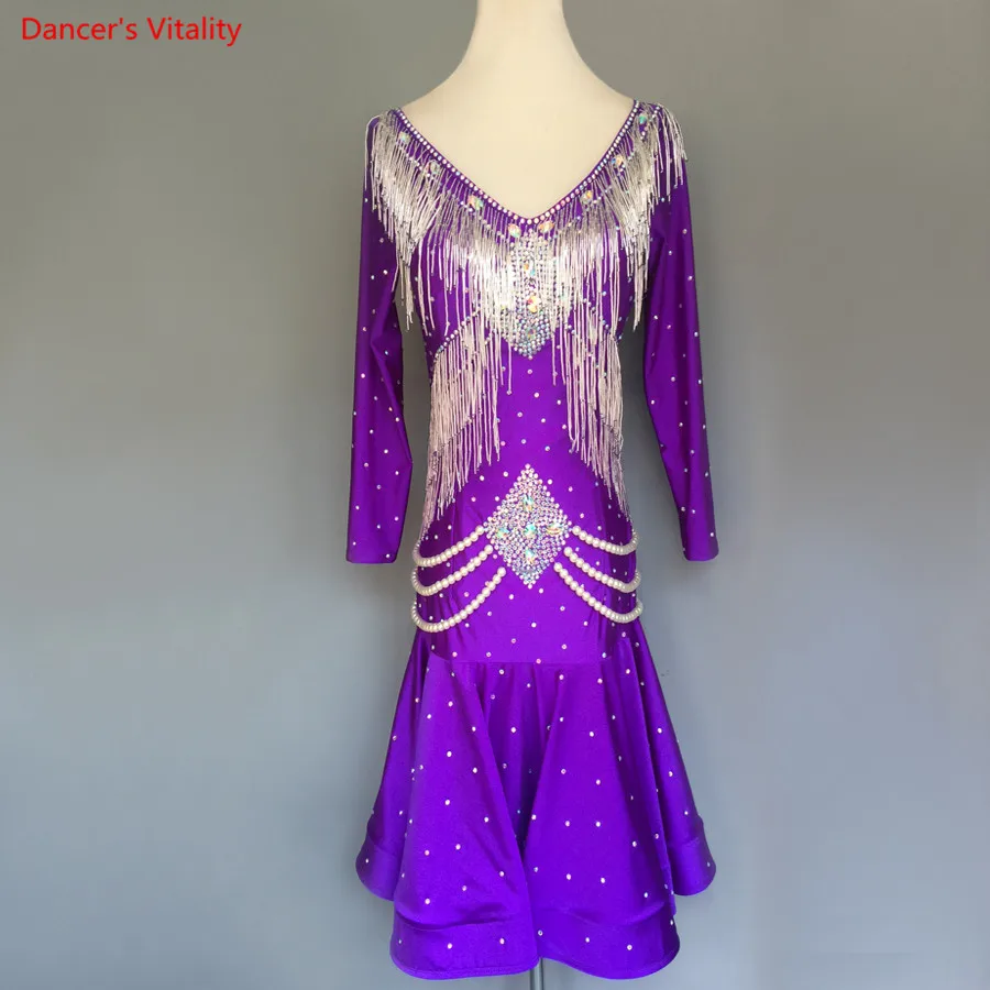 Custom Made Adult Child Latin Dance Dress 2019 New Women Girls Latin Ballroom Waltz Rumba Samba Dance Stage Performance Costumes
Custom Made Adult Child Latin Dance Dress 2019 New Women Girls Latin Ballroom Waltz Rumba Samba Dance Stage Performance Costumes