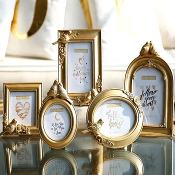 European court birds and flowers resin frame 4 inch 6 inch relief luxury bright golden stage frame
European court birds and flowers resin frame 4 inch 6 inch relief luxury bright golden stage frame