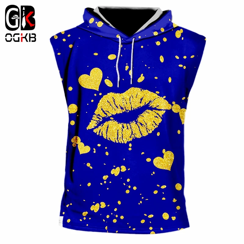 OGKB 2019 Gold and blue Large Size Special Lips Hooded Tee Casual 3d Printed Mouth Funny Sleeveless 7XL
OGKB 2019 Gold and blue Large Size Special Lips Hooded Tee Casual 3d Printed Mouth Funny Sleeveless 7XL