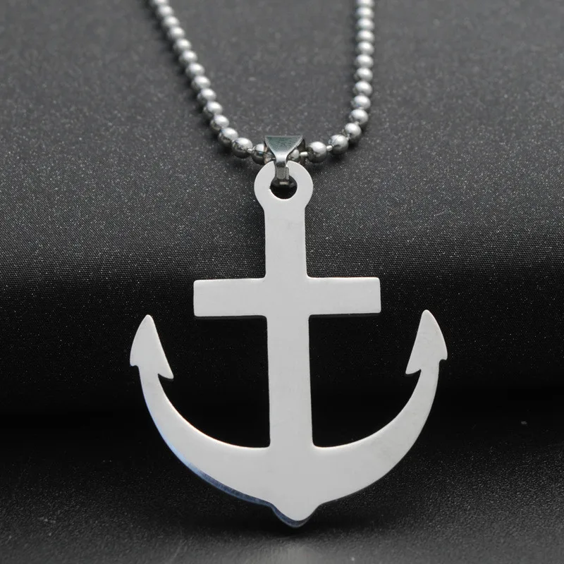 Men's Stainless Steel Anchor Necklaces Fashion Silver Beads Chain Pendant Necklaces Women Jewelry Party Friends Gift
Men's Stainless Steel Anchor Necklaces Fashion Silver Beads Chain Pendant Necklaces Women Jewelry Party Friends Gift