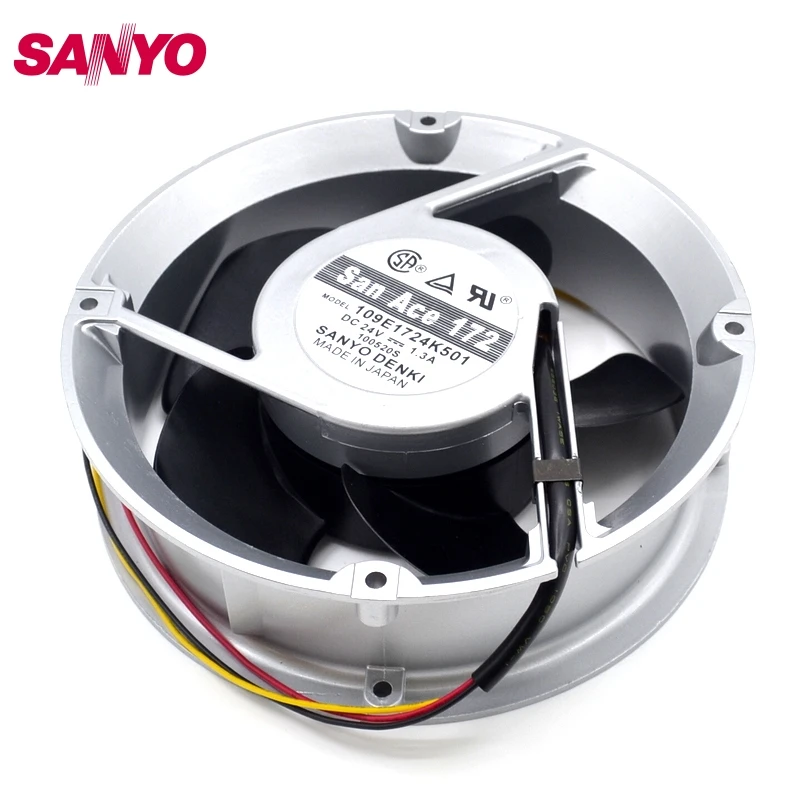 Новый инвертор охлаждающего вентилятора постоянного тока SANYO DC24V 1.3A 17 см