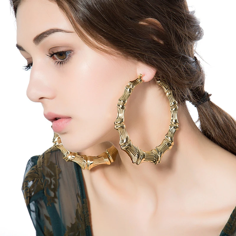 CWEEL Bamboo Earrings For Women Big Punk Hoop Earring Brincos Gold Color Geometric Circle Star Vintage Round Earrings
CWEEL Bamboo Earrings For Women Big Punk Hoop Earring Brincos Gold Color Geometric Circle Star Vintage Round Earrings