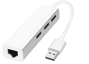 100pcs USB Ethernet with 3 Port USB HUB 2.0 RJ45 Lan Network Card USB to Ethernet Adapter for Mac iOS Android PC RTL8152
100pcs USB Ethernet with 3 Port USB HUB 2.0 RJ45 Lan Network Card USB to Ethernet Adapter for Mac iOS Android PC RTL8152