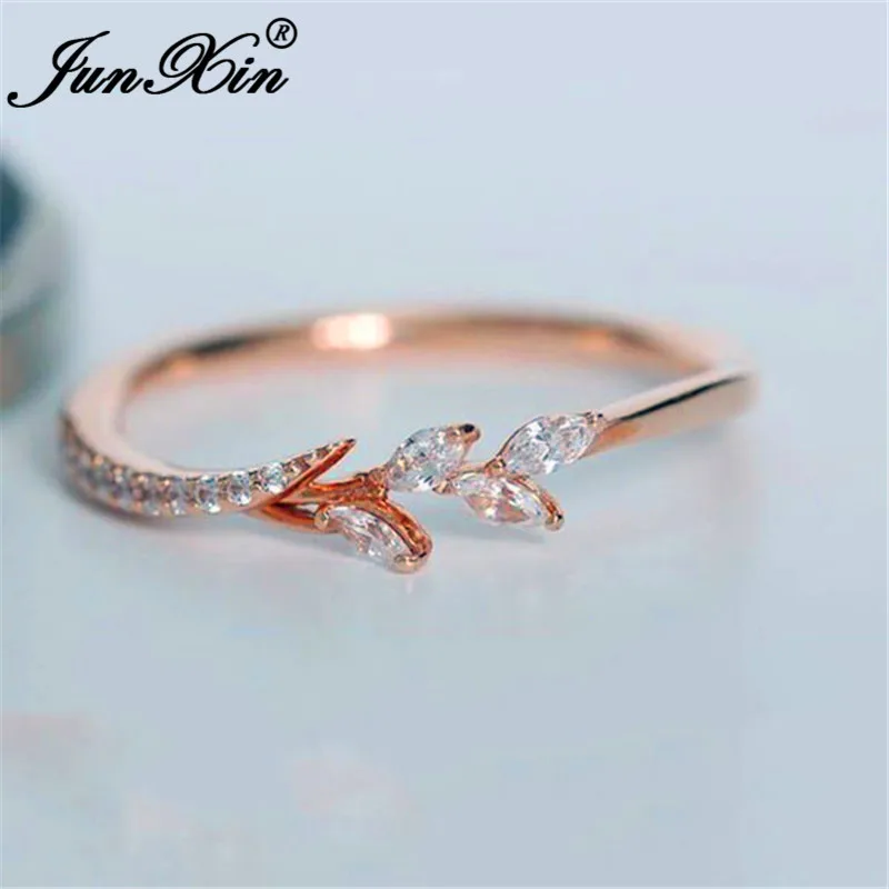 JUNXIN Wheat Flower Rings For Women Silver Rose Gold Color Minimalist Stacking Dainty Wedding Thin Ring Small CZ Prom Jewelry
JUNXIN Wheat Flower Rings For Women Silver Rose Gold Color Minimalist Stacking Dainty Wedding Thin Ring Small CZ Prom Jewelry