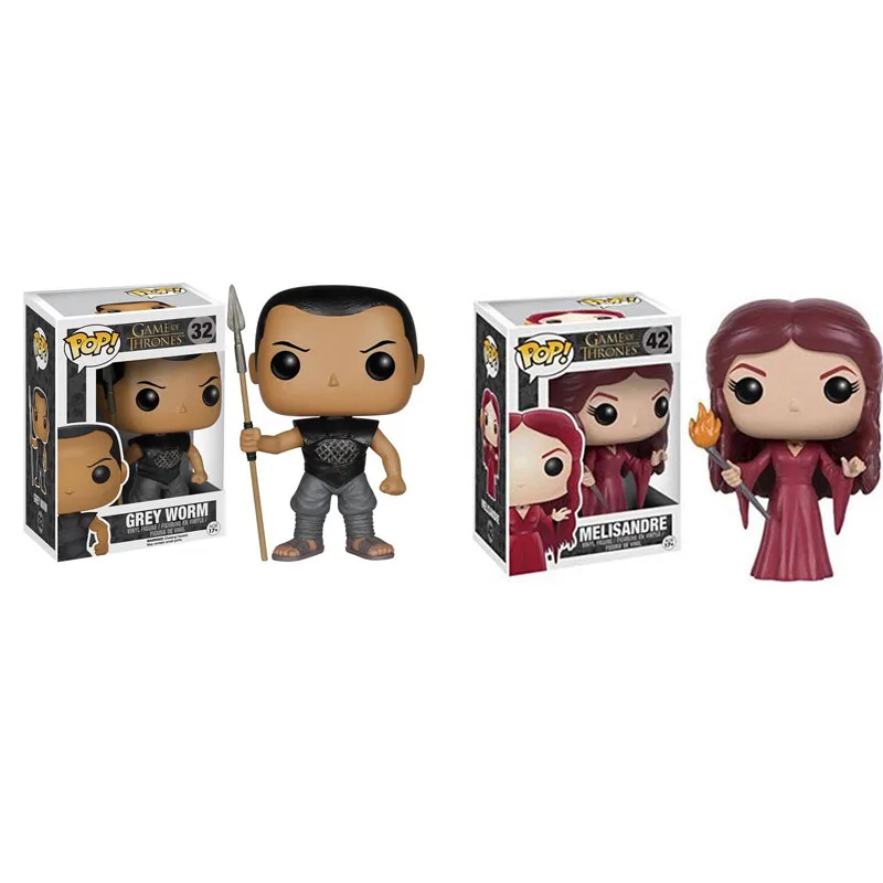 Funko pop Song Of Ice And Fire Game Of Thrones GREY WORM & MELISANDRE Action Figure Collection Models Toys for children
Funko pop Song Of Ice And Fire Game Of Thrones GREY WORM & MELISANDRE Action Figure Collection Models Toys for children
