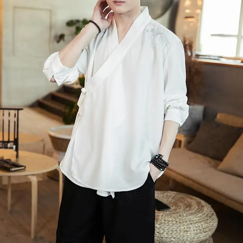 Plus Size 5XL 4XL Traditional Chinese Style Kimono Shirts Men Autumn Long Sleeve Blouse Fashion Japanese Streetwear Shirt Casual
Plus Size 5XL 4XL Traditional Chinese Style Kimono Shirts Men Autumn Long Sleeve Blouse Fashion Japanese Streetwear Shirt Casual