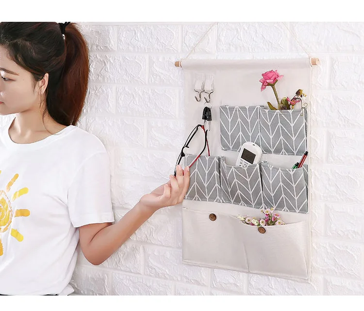 Aprince Bathroom Waterproof Multi-Layer Storage Hanging Bag 7 Cells Dormitory Door Hanging Bag Cotton Linen 7 Pocket Hanging Bag
Aprince Bathroom Waterproof Multi-Layer Storage Hanging Bag 7 Cells Dormitory Door Hanging Bag Cotton Linen 7 Pocket Hanging Bag