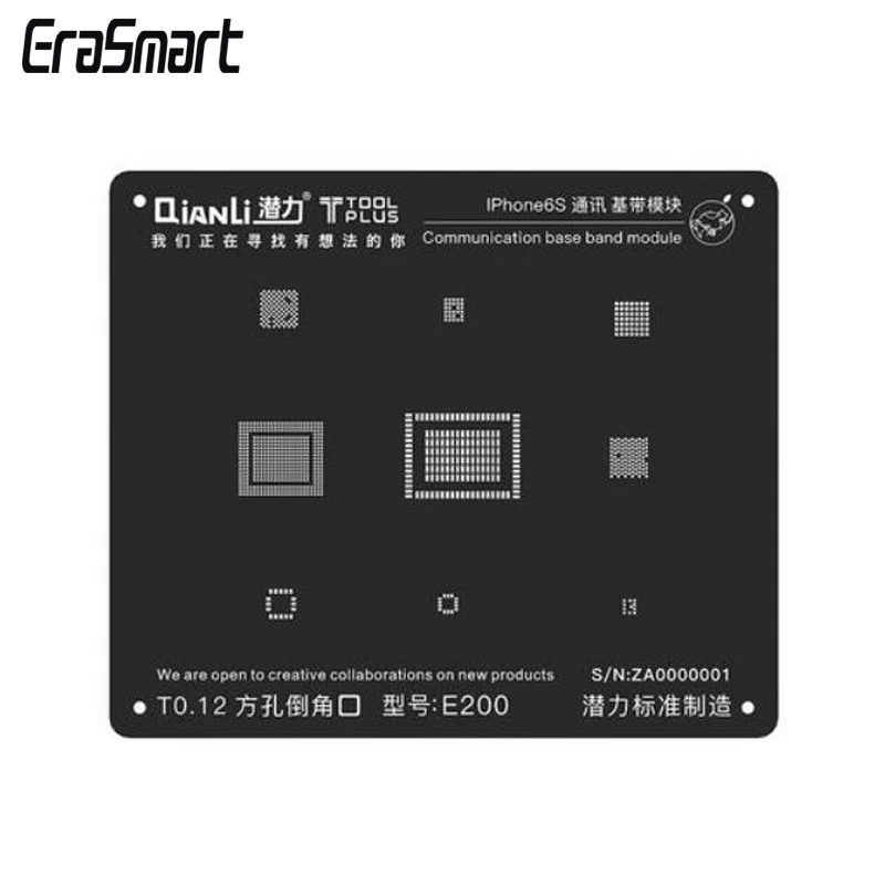 QianLi di Comunicazione In Banda Base Modulo BGA Reballing Nero Stencil per il iphone 6S/6SP
QianLi di Comunicazione In Banda Base Modulo BGA Reballing Nero Stencil per il iphone 6S/6SP