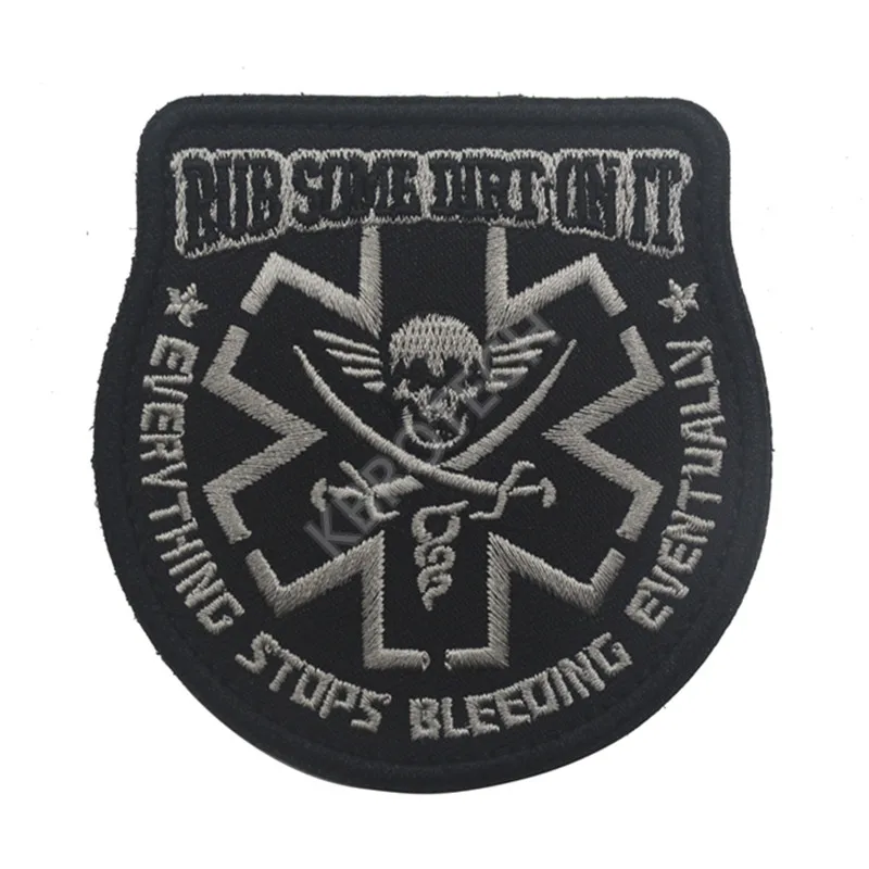 RUB SOME DIRT ON IT Emergency Medical Technician Embroidery Embroidered Patch Patches Military Tactical Armband Fabric Sticker
RUB SOME DIRT ON IT Emergency Medical Technician Embroidery Embroidered Patch Patches Military Tactical Armband Fabric Sticker