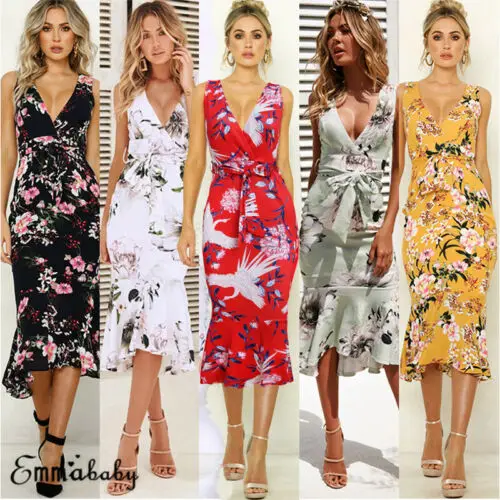 Womens V Neck Sleeveless Floral Dress Ladies Strap Tropical Summer Casual Pastels Maxi Swing Sundress Woman Clothes
Womens V Neck Sleeveless Floral Dress Ladies Strap Tropical Summer Casual Pastels Maxi Swing Sundress Woman Clothes