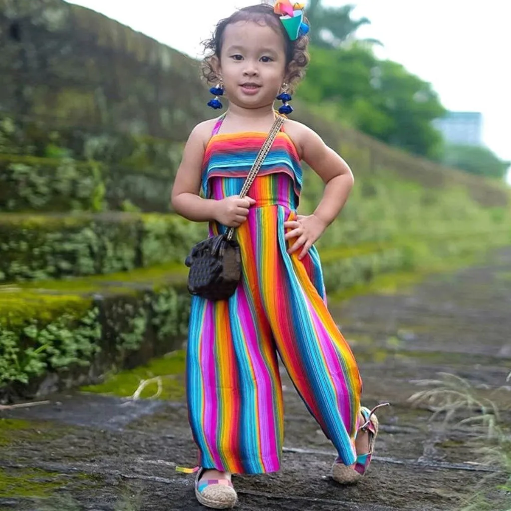 Toddler Baby Kids girl toddler clothes Summer Rainbow Backless Romper Jumpsuits Clothes Sunsuit vetement enfant fille #S20
Toddler Baby Kids girl toddler clothes Summer Rainbow Backless Romper Jumpsuits Clothes Sunsuit vetement enfant fille #S20