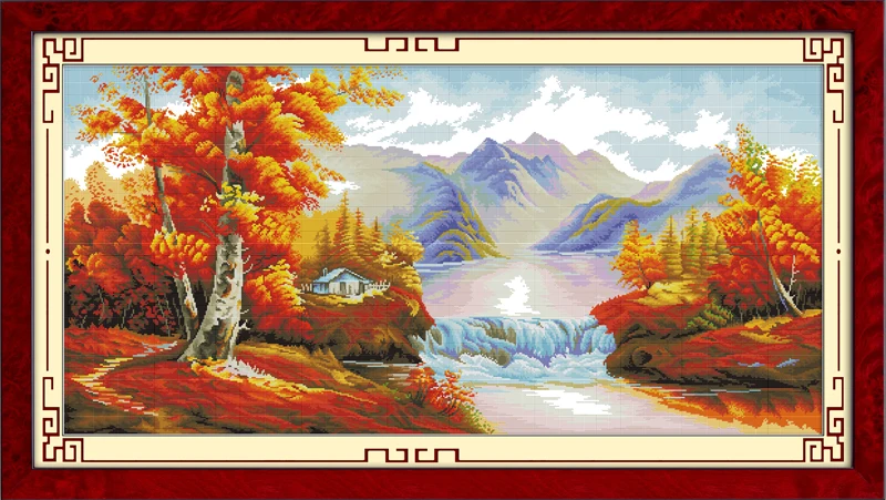 Scene of golden autumn Home Decor Cross Stitch Kits Printed Canvas printed Cross-stitch set Embroidery Needlework Kit
Scene of golden autumn Home Decor Cross Stitch Kits Printed Canvas printed Cross-stitch set Embroidery Needlework Kit