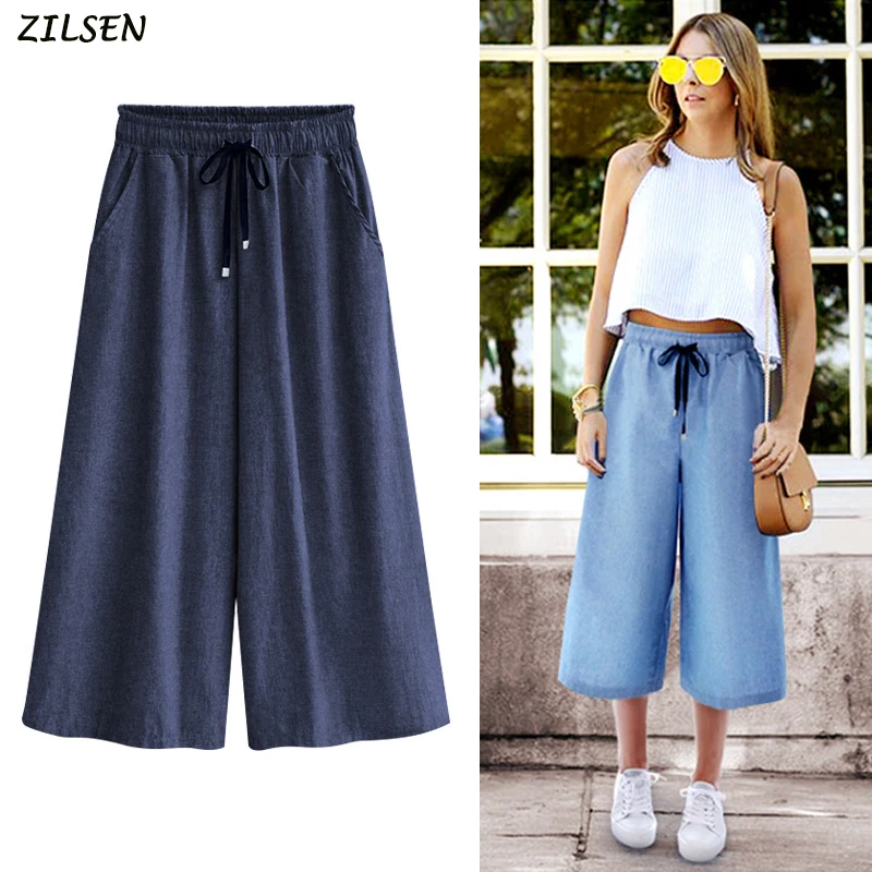 2019 new women cropped jeans Casual loose jeans elastic waist fashion women thin wide leg jeans Calf Length Pants big size
2019 new women cropped jeans Casual loose jeans elastic waist fashion women thin wide leg jeans Calf Length Pants big size