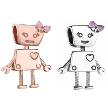 2018 Spring New 925 Sterling Silver Bella Robot Charm Pink Enamel Bead Fits Europe Bracelet DIY for Women DIY Jewelry
2018 Spring New 925 Sterling Silver Bella Robot Charm Pink Enamel Bead Fits Europe Bracelet DIY for Women DIY Jewelry