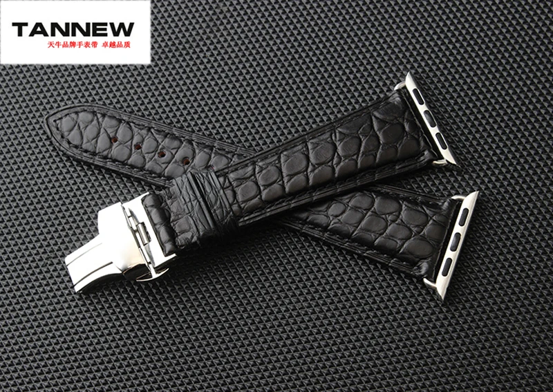 Genuine crocodile leather strap black / brown 38/42 mm for Apple watch with leather watchband connector free shipping
Genuine crocodile leather strap black / brown 38/42 mm for Apple watch with leather watchband connector free shipping