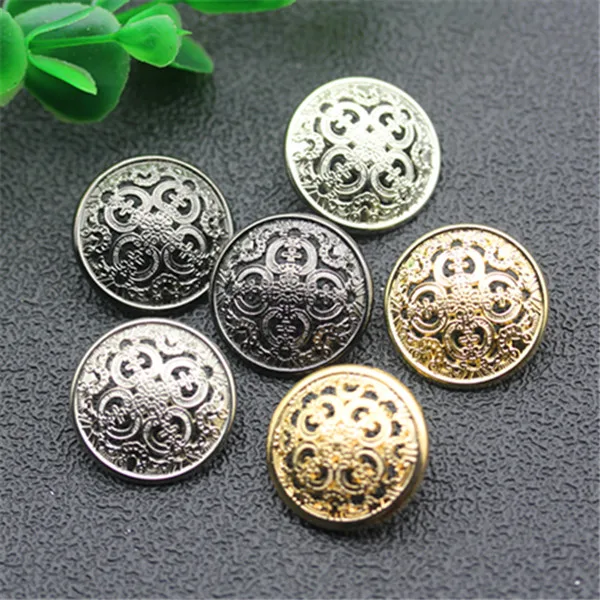 10Pcs 11.5-28mm High-end denim hollow metal button small suit windbreaker clothes button coat gold silver button C012
10Pcs 11.5-28mm High-end denim hollow metal button small suit windbreaker clothes button coat gold silver button C012