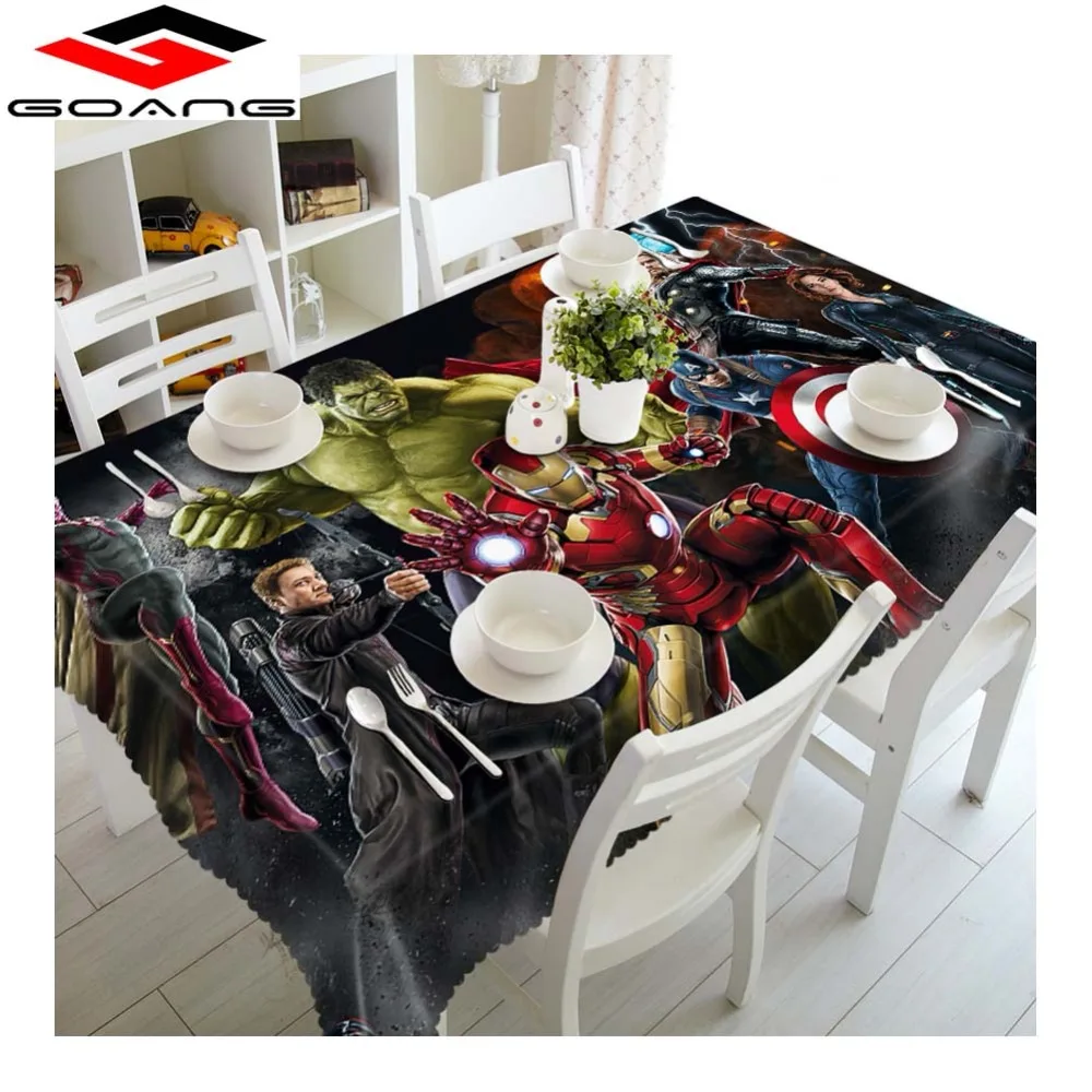 GOANG 3D TableCloth Cotton Waterproof Tablecloth Cartoon Pattern Rectangular Table Cover Avenger Super Hero For Home Decoration
GOANG 3D TableCloth Cotton Waterproof Tablecloth Cartoon Pattern Rectangular Table Cover Avenger Super Hero For Home Decoration