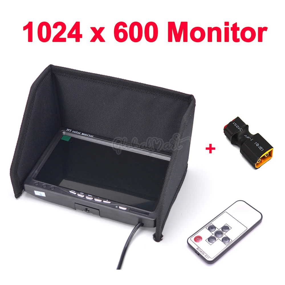 FPV 7 inch 7" Monitor LCD TFT 1024 x 600 Monitor IPS Screen No blue FPV Display Photography Sunshade Hood for Ground Station
FPV 7 inch 7" Monitor LCD TFT 1024 x 600 Monitor IPS Screen No blue FPV Display Photography Sunshade Hood for Ground Station