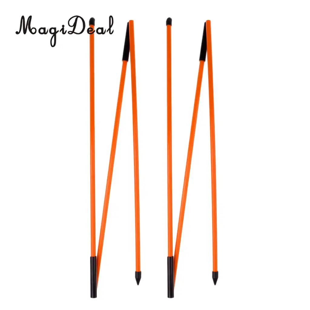 

MagiDeal 2pcs Golf Alignment Sticks Swing Plane Tour Training Aid Golf Practice Rods Trainer Aids Golf Accessories 48" Orange