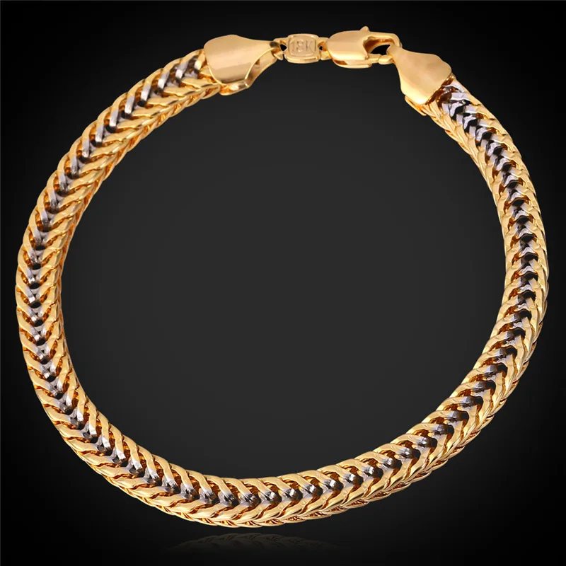 Yellow Gold Color Mens Bracelets Gift Fashion Italy Jewelry Two-Tone Rock Bracelet Men Jewelry H1553
Yellow Gold Color Mens Bracelets Gift Fashion Italy Jewelry Two-Tone Rock Bracelet Men Jewelry H1553