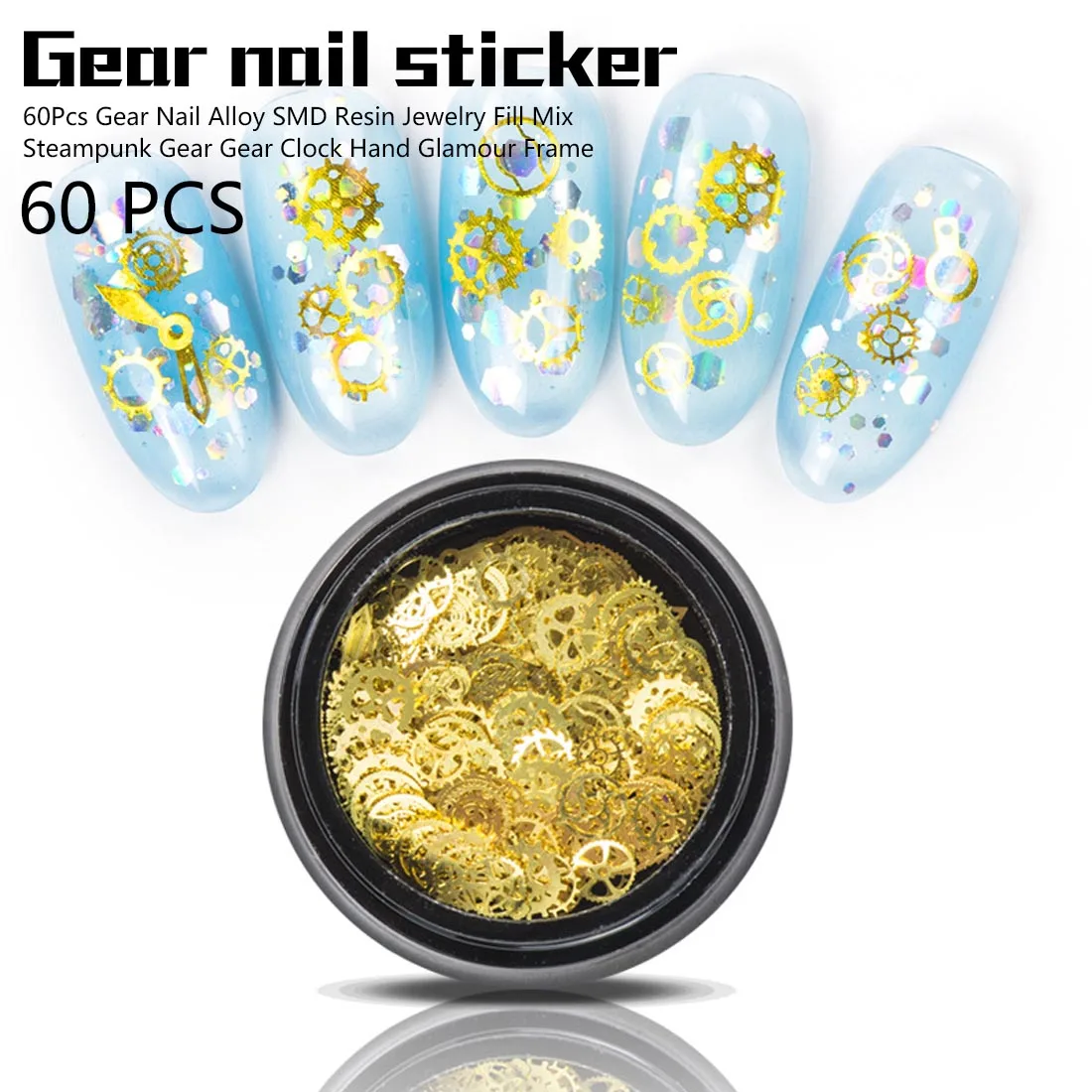 60 Pcs Resin Jewelry Fillings Mixed Steampunk Gears Gear Clock Hand Charm UV Frame Art Nails Decoration Nail Stickers
60 Pcs Resin Jewelry Fillings Mixed Steampunk Gears Gear Clock Hand Charm UV Frame Art Nails Decoration Nail Stickers